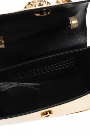 Versace 'Thunderbolt-print leather clutch bag