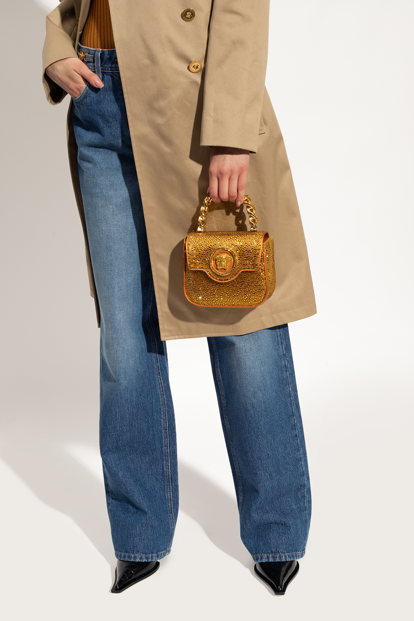 Versace Embellished Shoulder Bags for Women