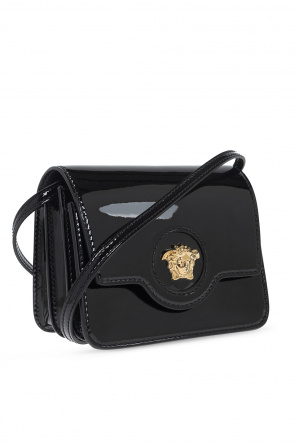 Versace 'Claudia Canova bucket tote bag with chunky chain in gray