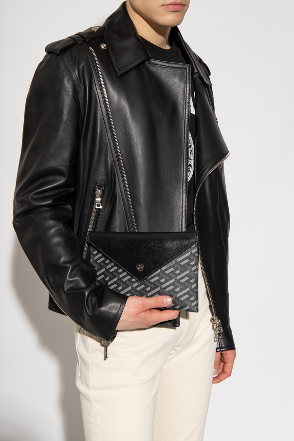 Versace Barocco buckle crossbody bag Black