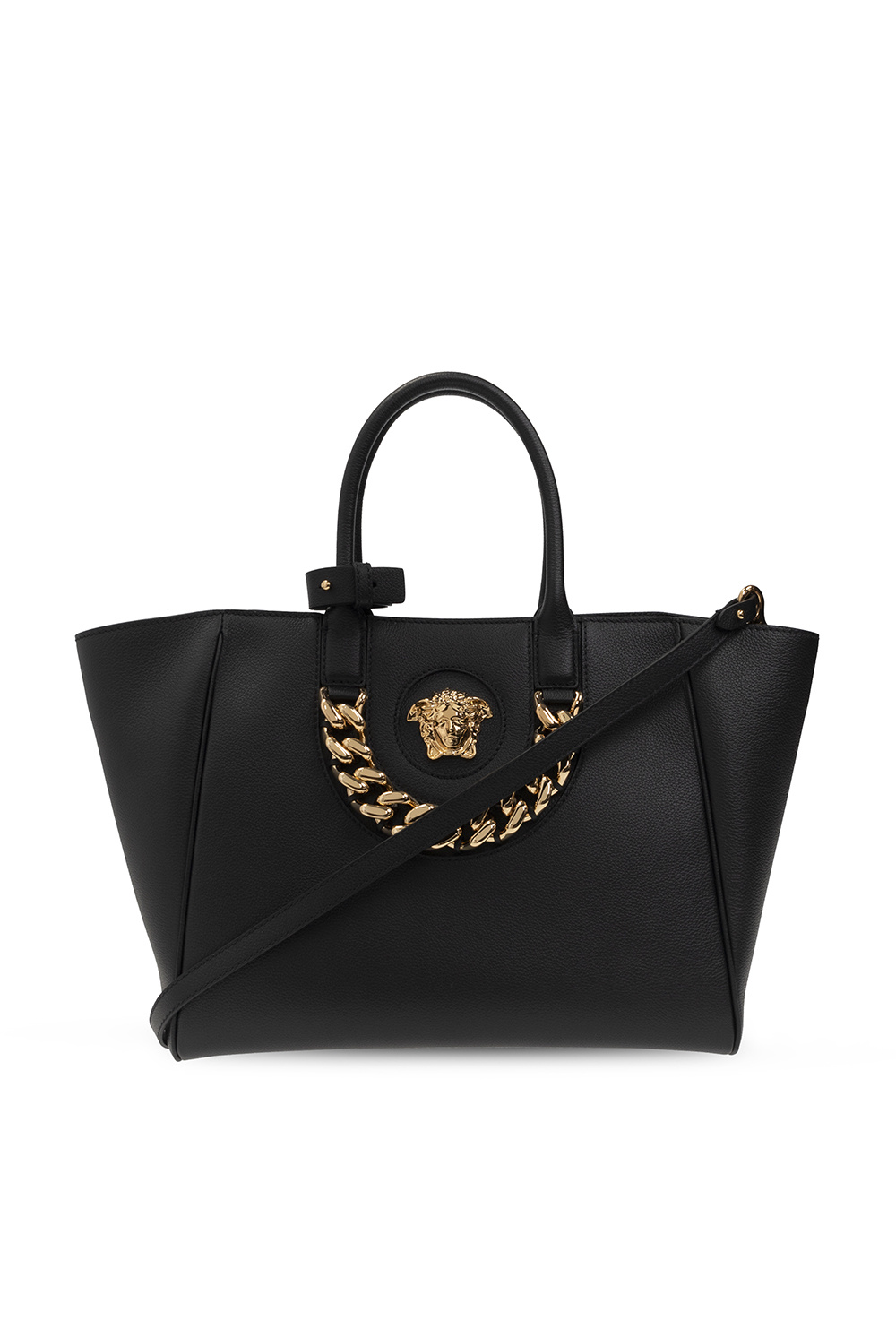 Black 'La Medusa Medium' shopper bag Versace - GenesinlifeShops GB -  Mulberry small Portobello tote