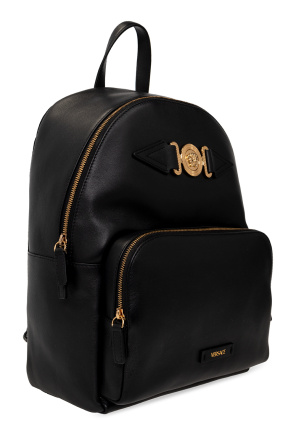 Versace Leather backpack with logo