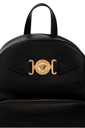 Versace Leather backpack small with logo