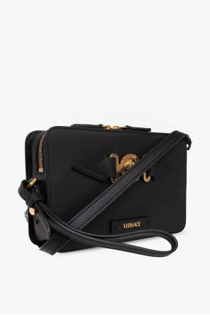 Versace Leather Dobby bag with logo
