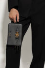 Versace BLACK Leather shoulder bag with logo