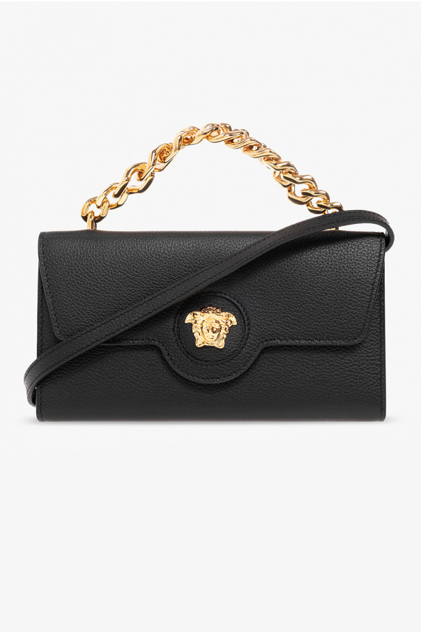 Versace Handtasche TORY BURCH Kira Chevron Small Convertible Shoulder Bag 90452 Black Rolled Nickel 002