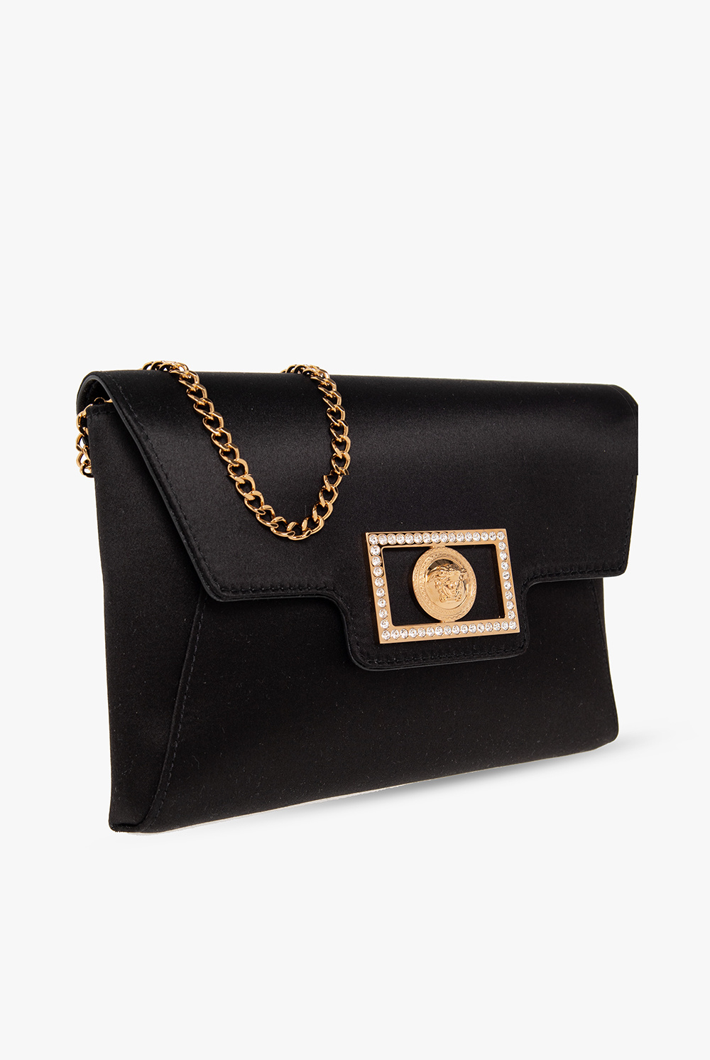 Versace ‘Crystal La Medusa Mini’ satin shoulder Universit bag