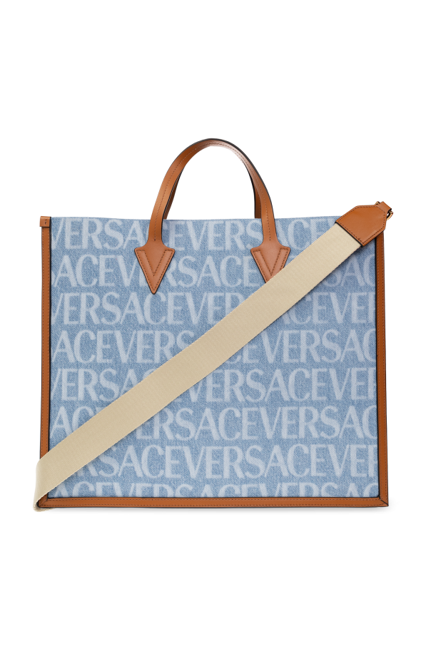 Versace Shopper Blue bag with logo
