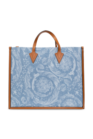 Versace Shopper Blue bag with logo