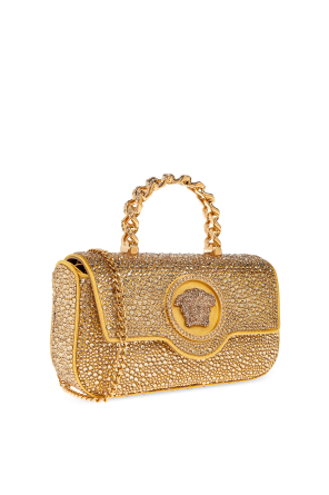 Versace Bolso de mano con cristales brillantes