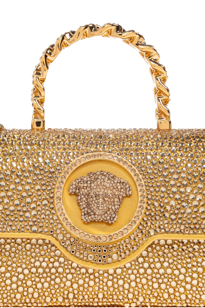 Versace Bolso de mano con cristales brillantes