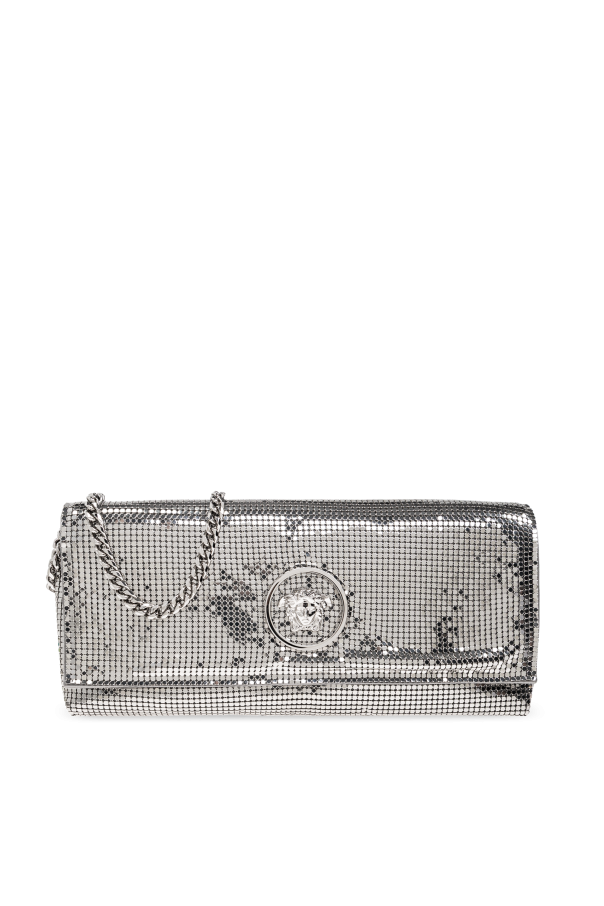 Clutch with shimmering crystals od Versace