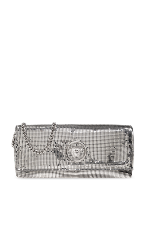Clutch with shimmering crystals