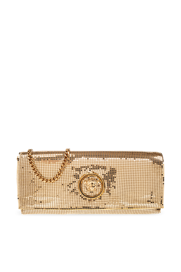 Clutch with shimmering crystals od Versace
