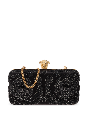 Clutch bag with shimmering embellishments