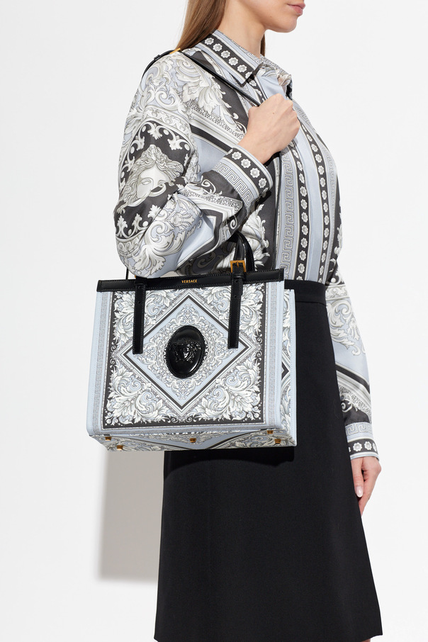 Versace Tote Bag „Rivi?re“ mit Aufdruck „Neoclassical Barocco“