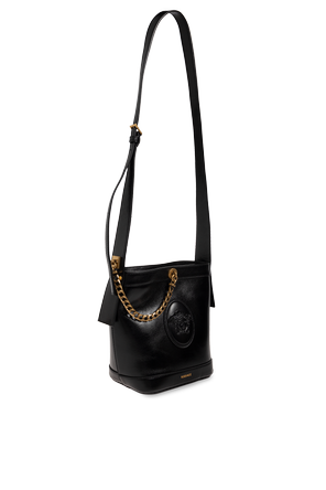 Versace Lederhandtasche mit Medusakopf