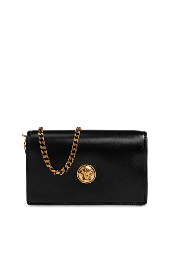 Leather bag with Medusa head od Versace