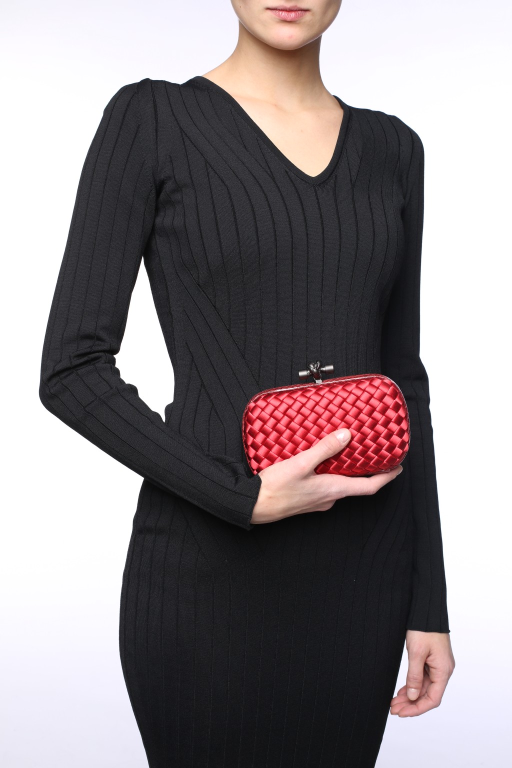 Bottega Veneta Intrecciato Knot Clutch