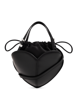 Leather heart-shaped bag