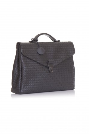 Bottega Veneta Large Grey Intrecciato Briefcase