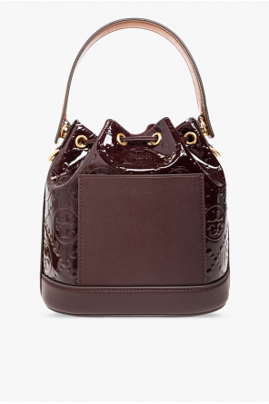 Tory Burch 'T Monogram' bucket bag large in patent leather