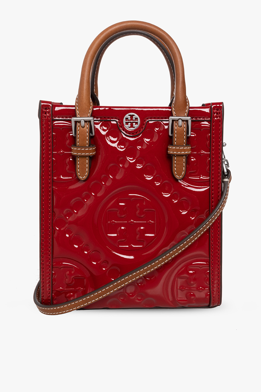 Tory Burch ‘T Monogram Puffy Mini’ glossy shoulder bag