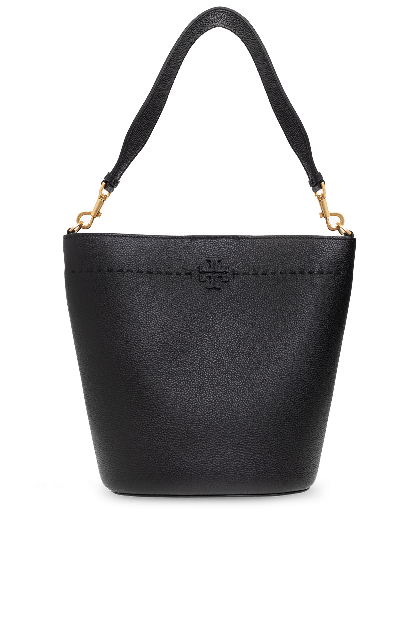 Tory Burch Mcgraw Small Leather Bucket Bag - Black