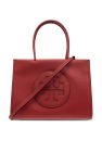 logo-plaque studded crossbody bag