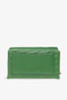 Tory Burch GREEN ‘Kira’ quilted wallet with strap