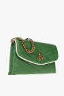 Tory Burch GREEN ‘Kira’ quilted wallet with strap
