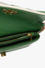 Tory Burch GREEN ‘Kira’ quilted wallet with strap