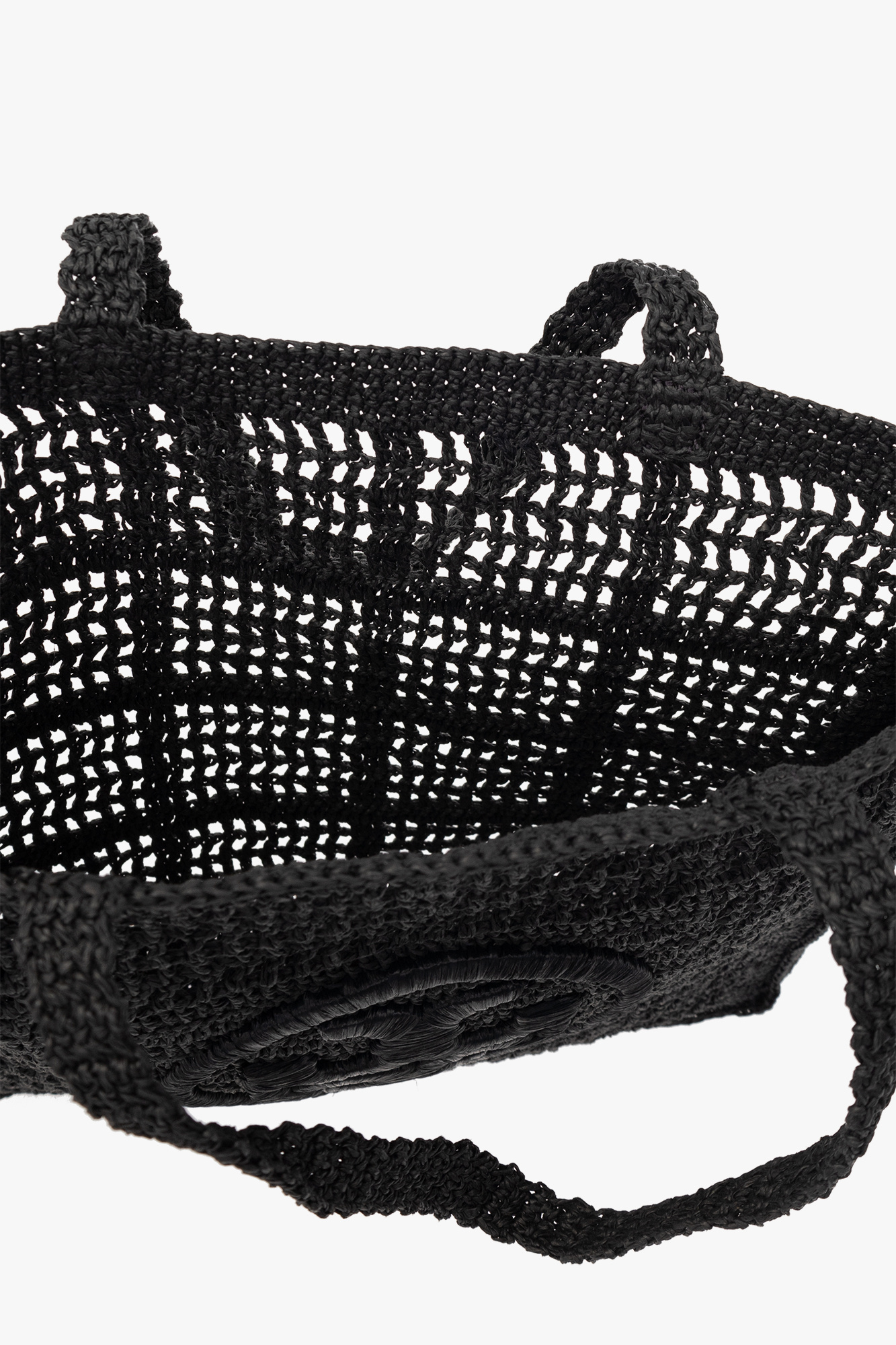 Tory Burch Ella Crochet Tote Bag In Black
