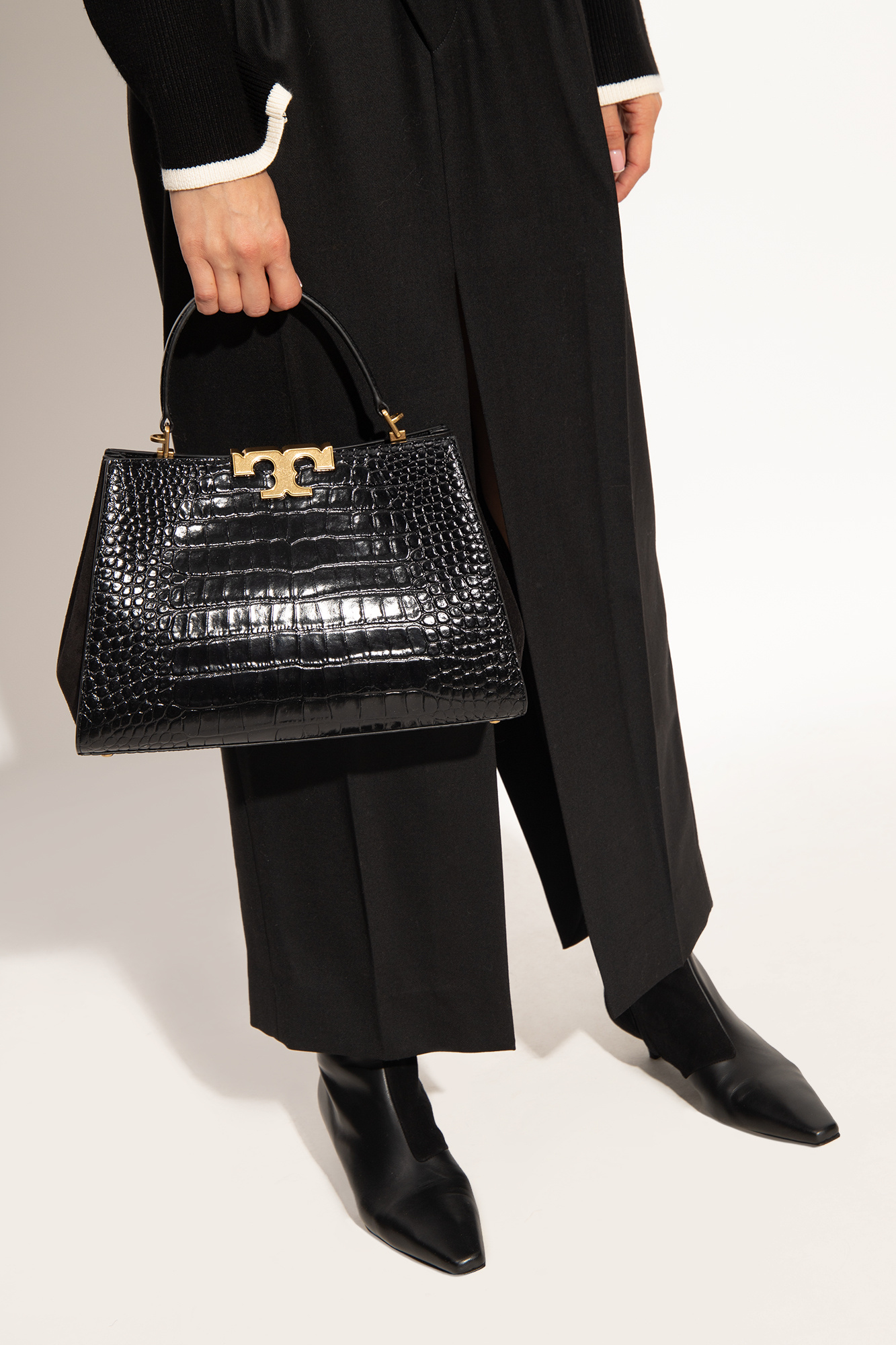 Eleanor Croc-Embossed Bag: Women's Designer Shoulder Bags