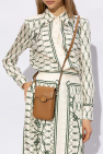 Tory Burch BROWN ‘Robinson’ phone pouch with strap