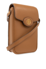 Tory Burch BROWN ‘Robinson’ phone pouch with strap