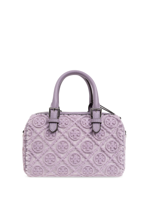 Tory Burch Aksamitna torba do ręki `T Monogram`