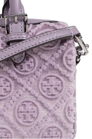 Tory Burch Aksamitna torba do ręki `T Monogram`