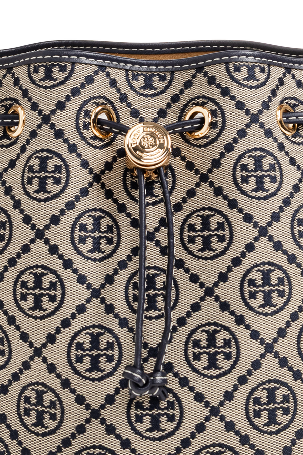 Tory Burch Mala tipo bucket com monograma "T"