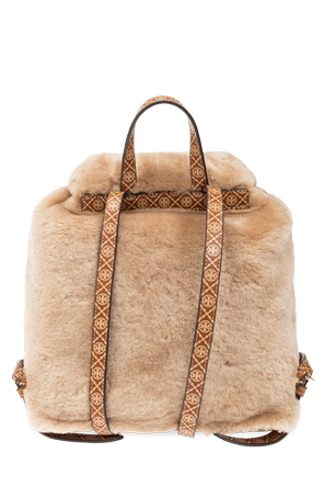 Tory Burch Mochila ‘T Monogram Shearling’