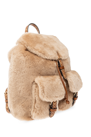 Tory Burch Mochila ‘T Monogram Shearling’