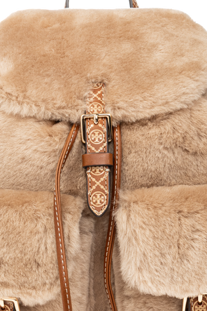 Tory Burch Mochila ‘T Monogram Shearling’