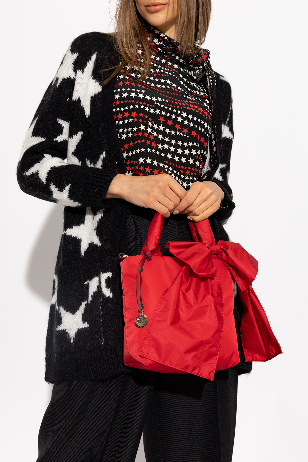 Red Valentino woman valentino garavani bags rockstud leather tote bag