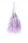 The Attico PURPLE 'GRETA' Handbag with feathers