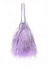 The Attico PURPLE 'GRETA' Handbag with feathers