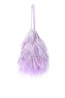 The Attico PURPLE 'GRETA' Handbag with feathers