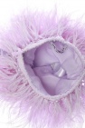 The Attico PURPLE 'GRETA' Handbag with feathers