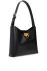 FERRAGAMO BLACK ‘Trifolio’ hand bag