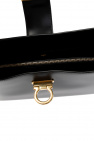 FERRAGAMO BLACK ‘Trifolio’ hand bag