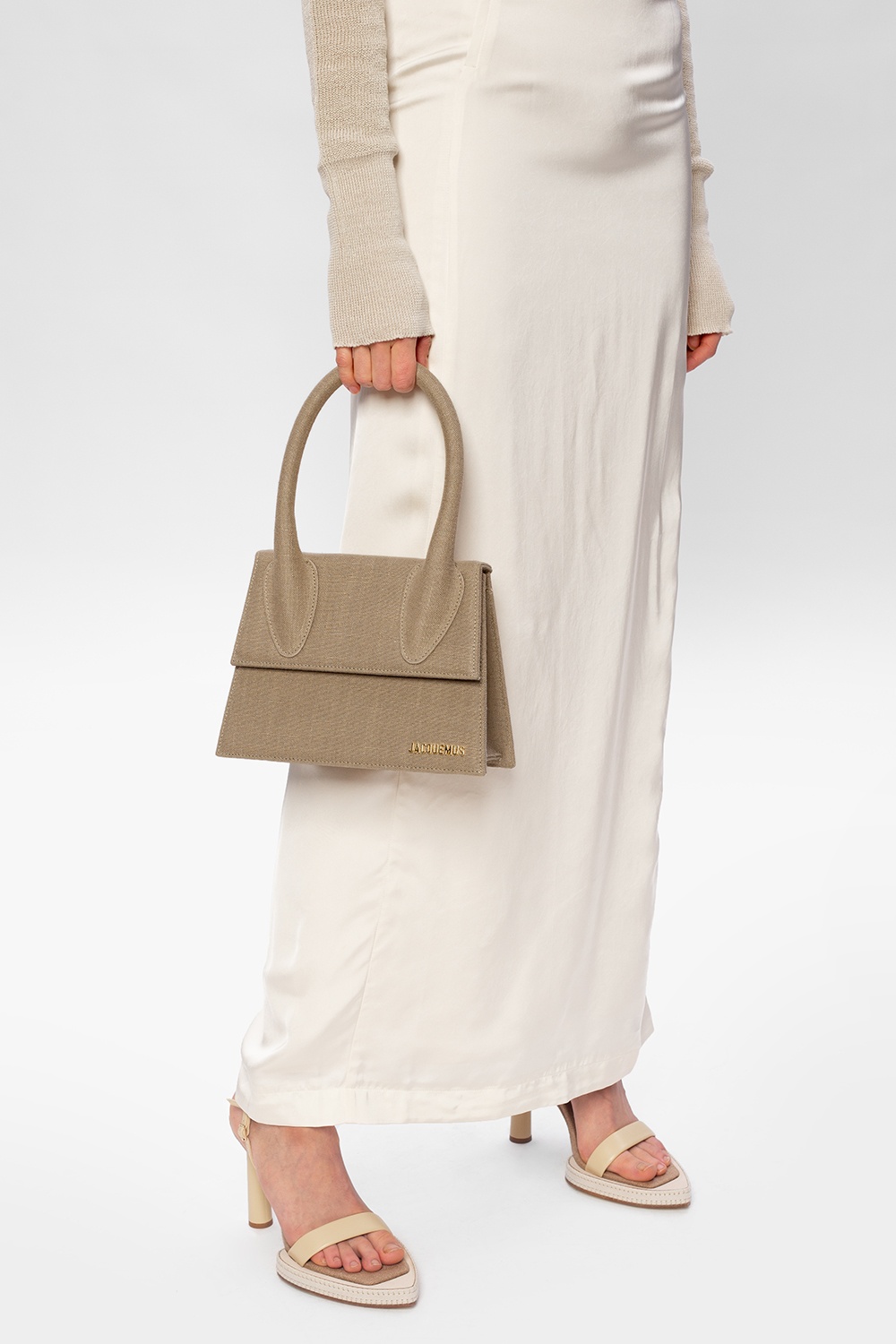 Luxury handbag - Le Grand Chiquito Jacquemus bag in white leather